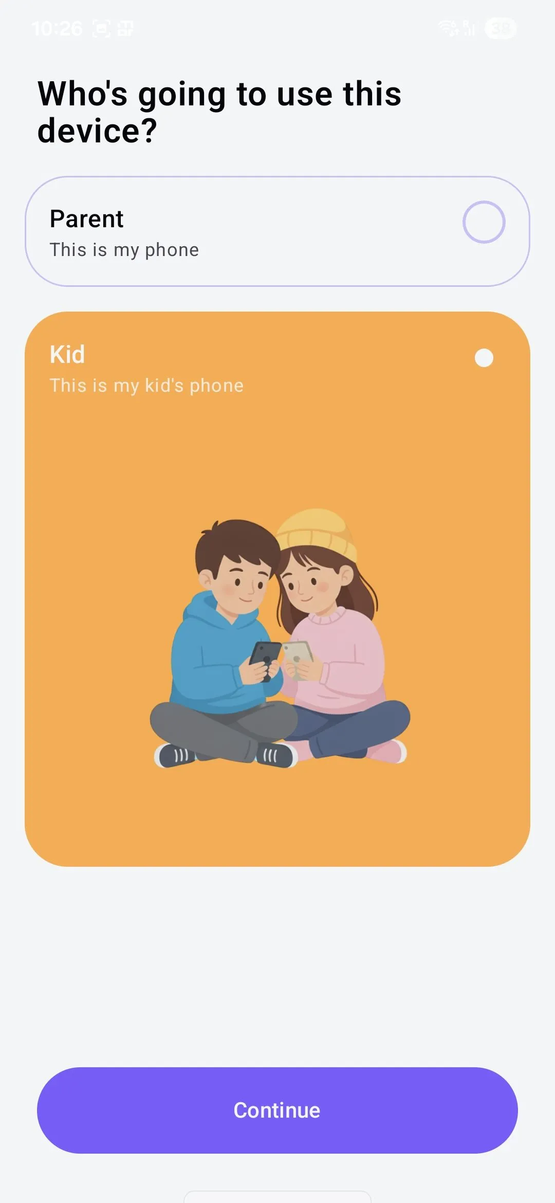 Child Profile Selection