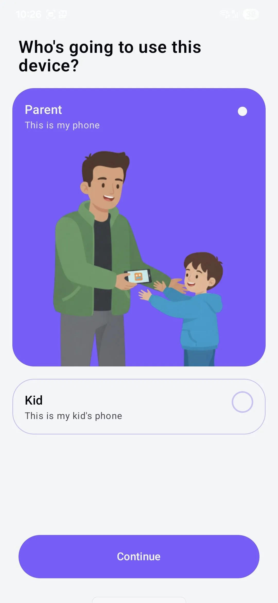 Parent Profile Selection
